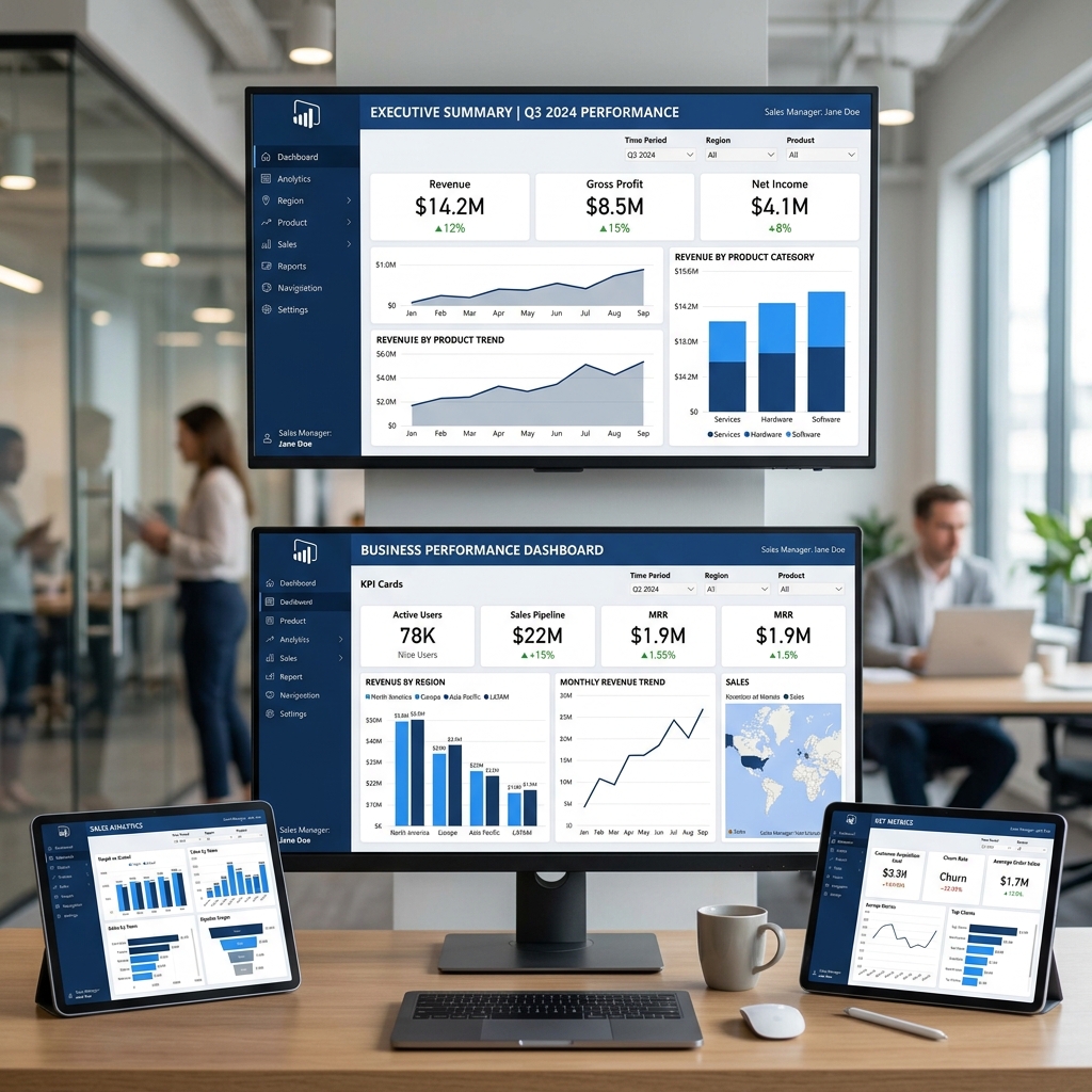 Data Analytics Dashboards Mockup
